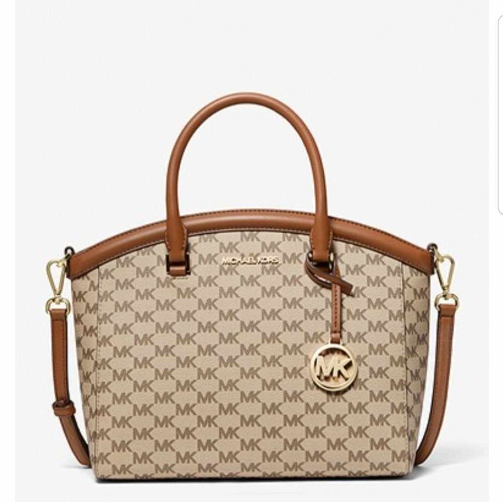 New Womens Michael Kors Logo Purse Handbag Crossover Zipper Purse